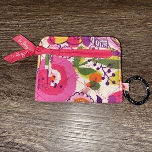 Vera Bradley Cardholder Wallet Multicolored Floral Small PINK